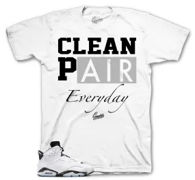 Retro 6 White Black Clean Pair Shirt