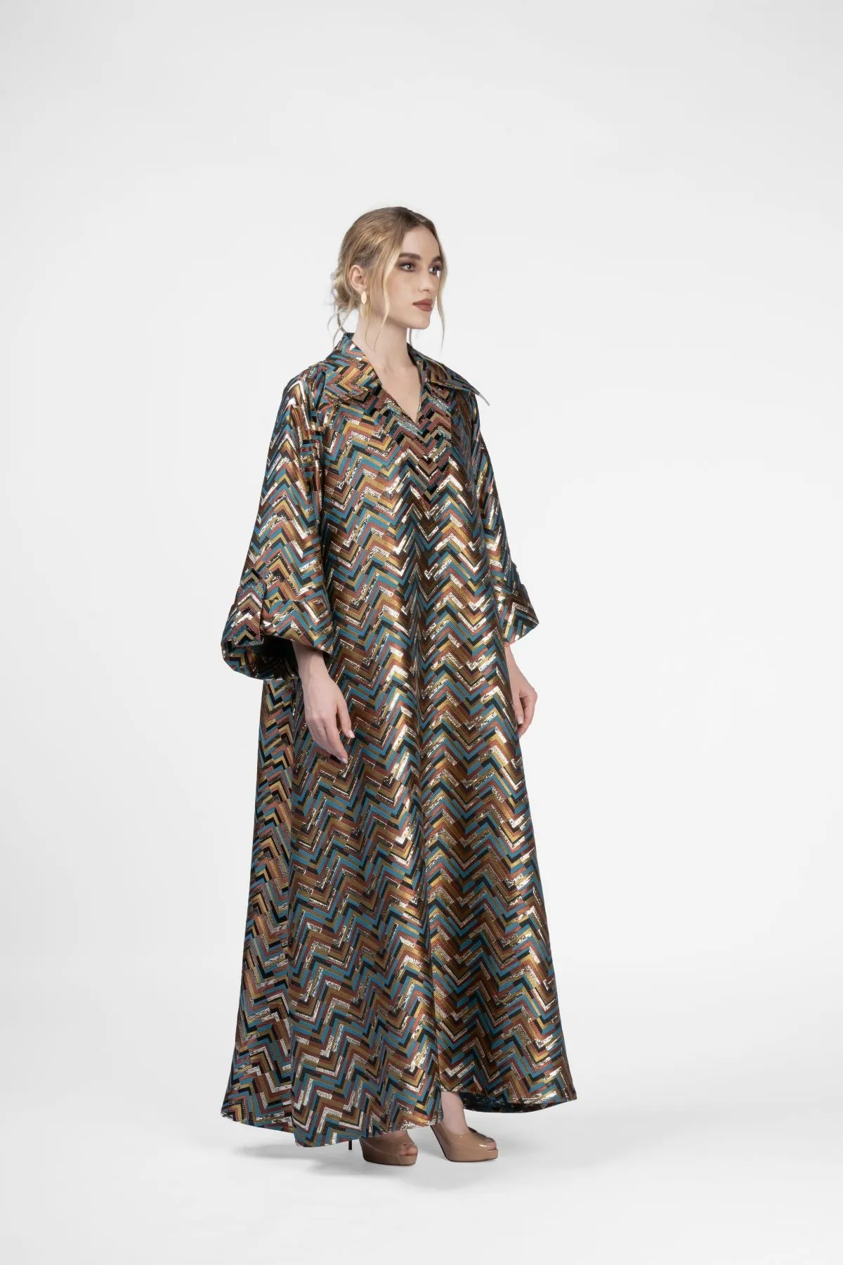 RMDJL2402 Majestic Embellished Jacquard Jalabiya