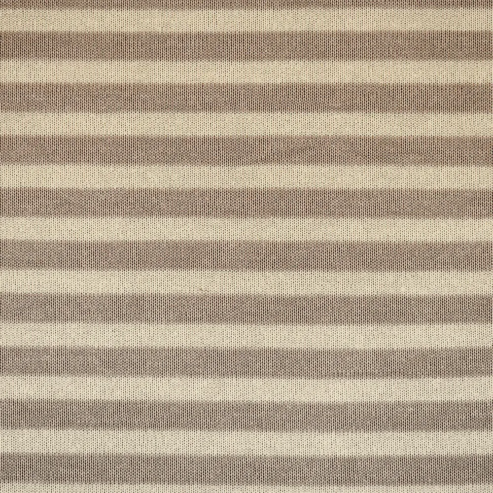 Taupe Brown-Beige Poly-Rayon Stretch Spandex Stripe Jersey Knit Fabric