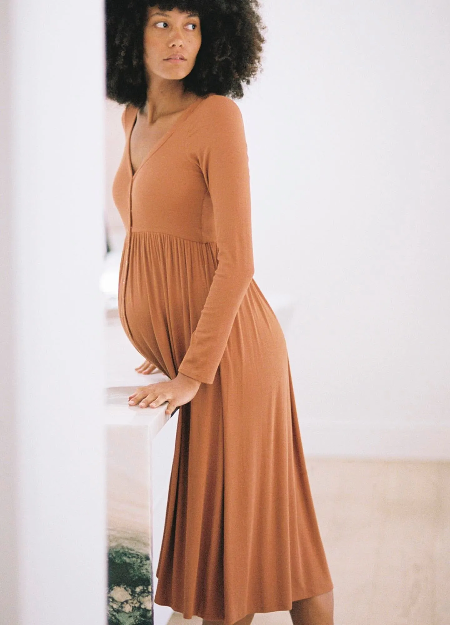 The Softest Rib Nursing Dress