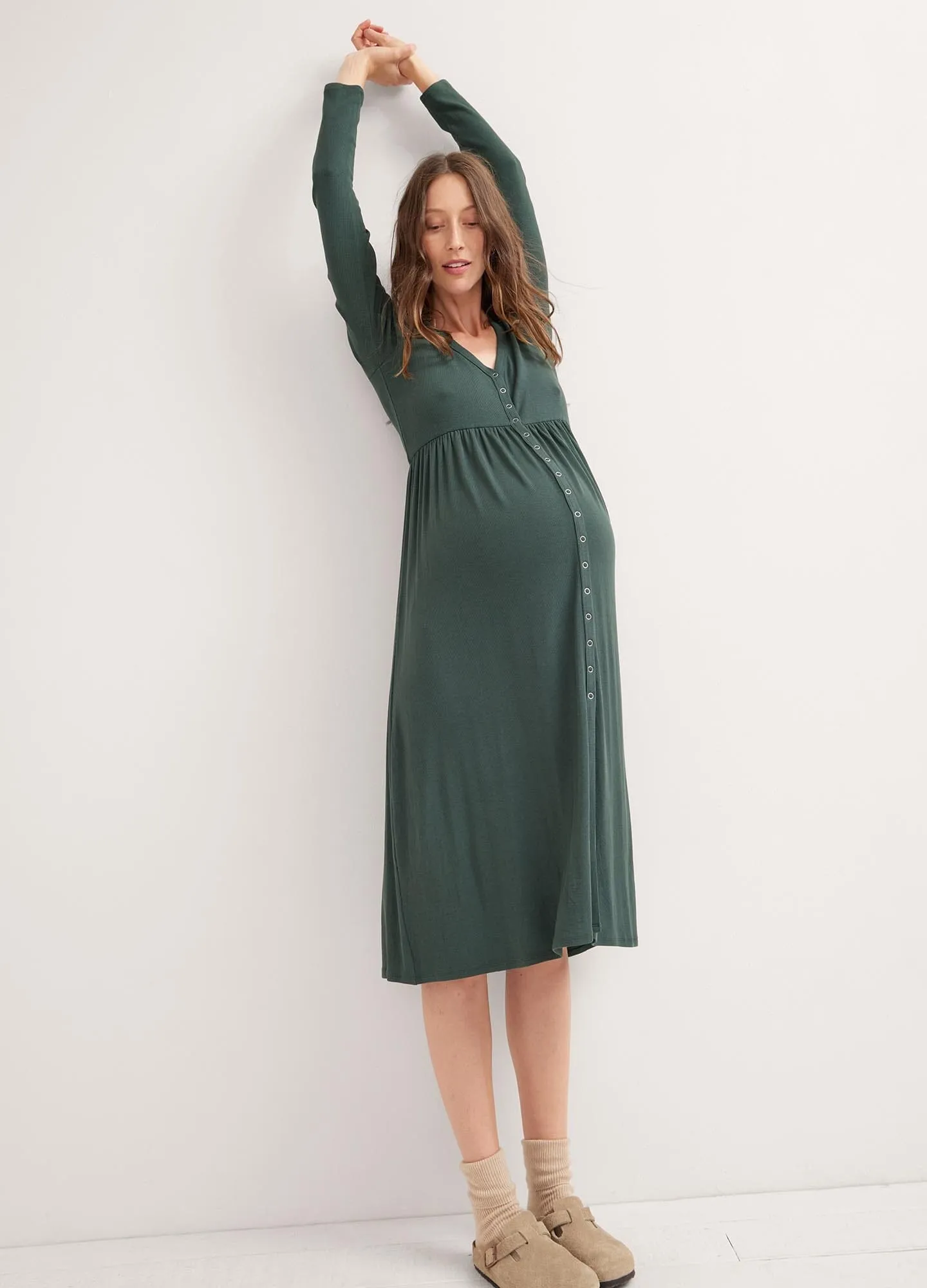 The Softest Rib Nursing Dress