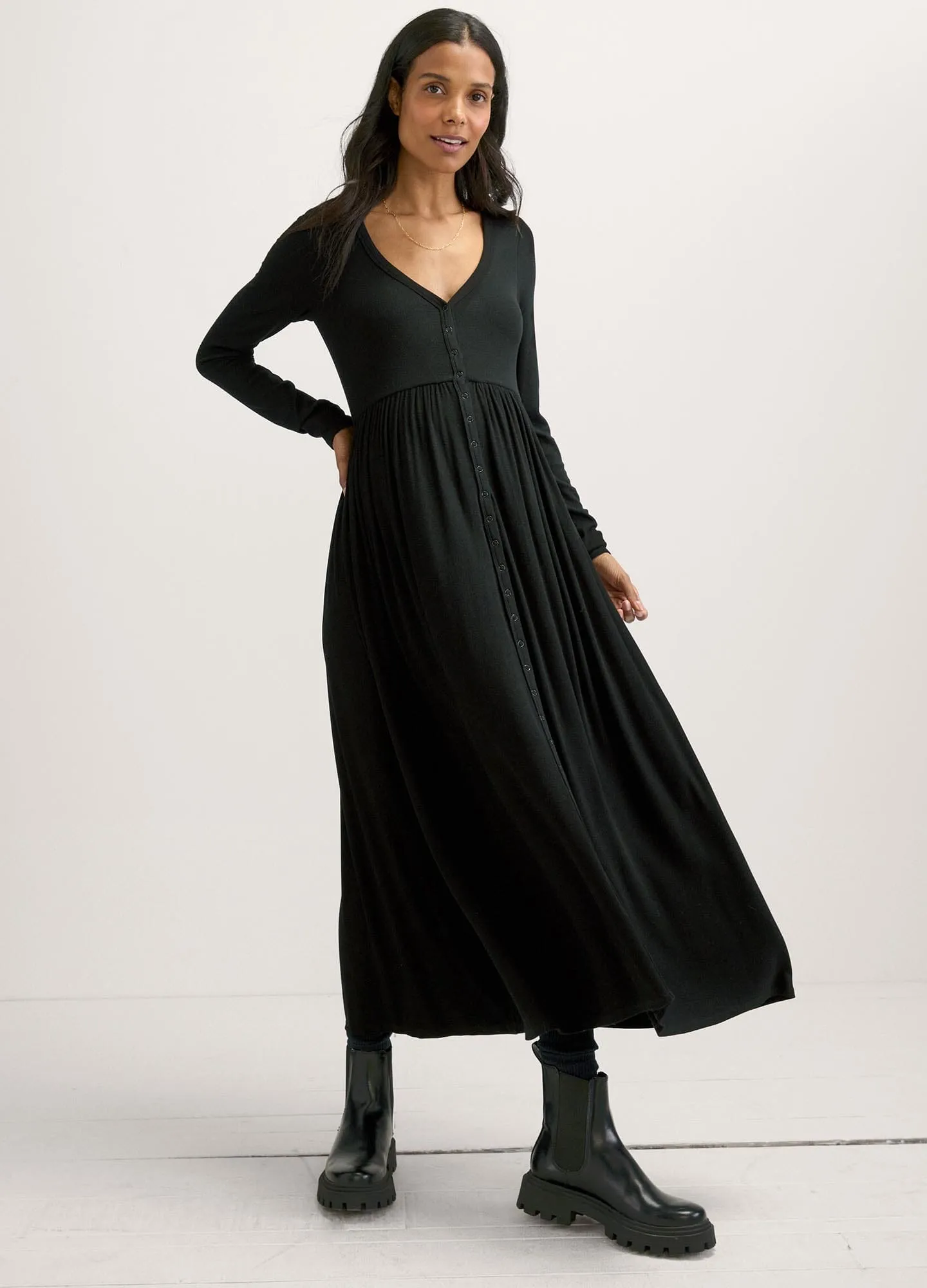 The Softest Rib Nursing Dress