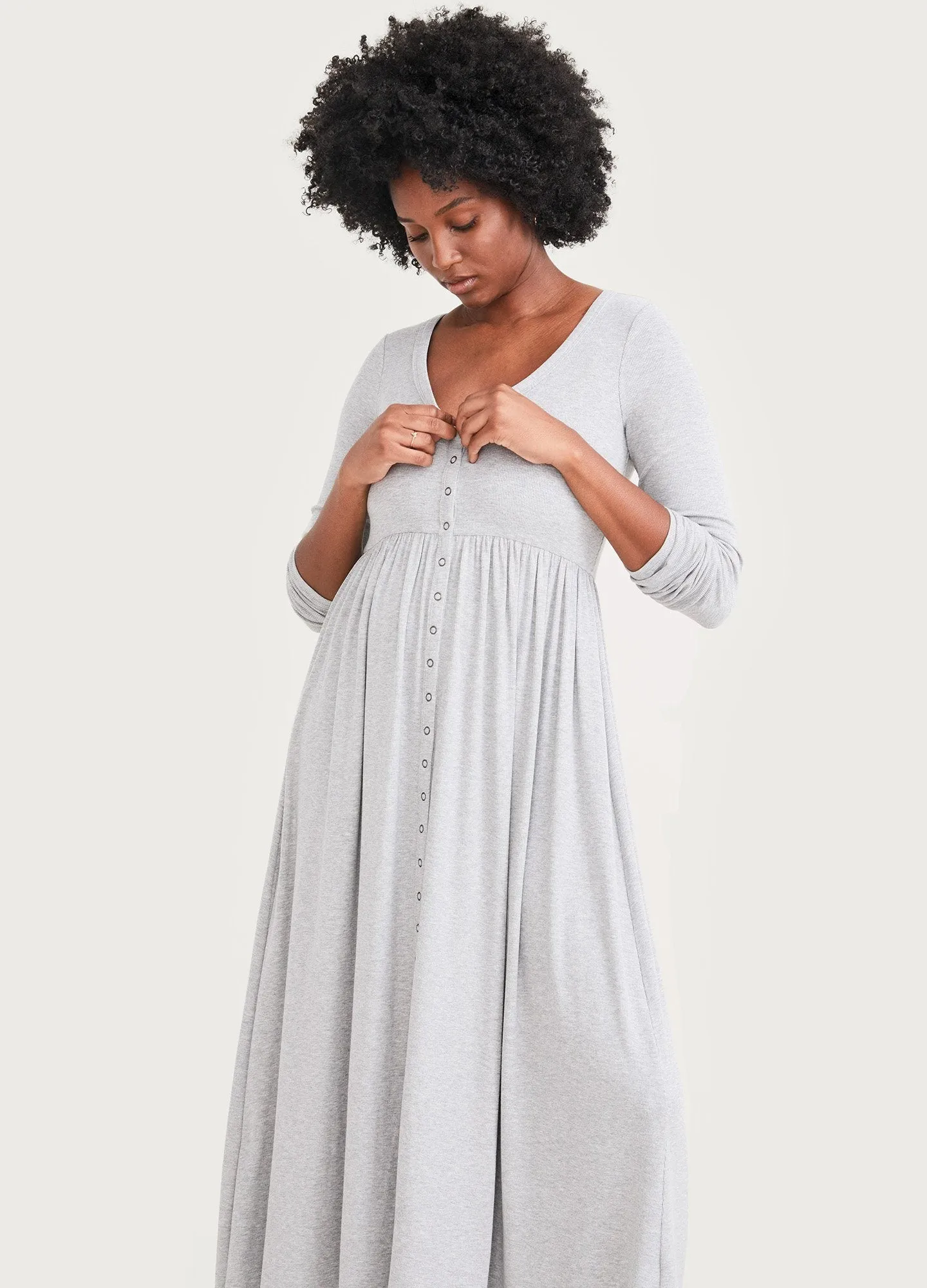 The Softest Rib Nursing Dress