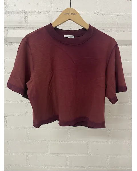 Tokyo Crop Tee: Plum