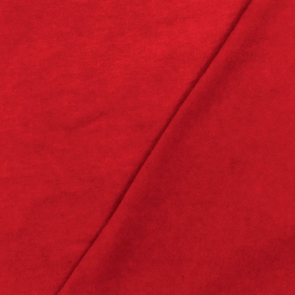 True Red Solid Stretch Cotton Jersey Knit Fabric